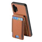 For Samsung Galaxy A32 5G Carbon Fiber Vertical Flip Wallet Stand Phone Case(Brown) - 3