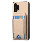 For Samsung Galaxy A32 5G Carbon Fiber Vertical Flip Wallet Stand Phone Case(Khaki) - 2