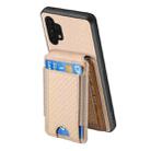 For Samsung Galaxy A32 5G Carbon Fiber Vertical Flip Wallet Stand Phone Case(Khaki) - 3