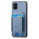 For Samsung Galaxy A71 5G Carbon Fiber Vertical Flip Wallet Stand Phone Case(Blue) - 2