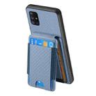 For Samsung Galaxy A71 5G Carbon Fiber Vertical Flip Wallet Stand Phone Case(Blue) - 3