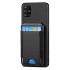 For Samsung Galaxy A71 5G Carbon Fiber Vertical Flip Wallet Stand Phone Case(Black) - 2