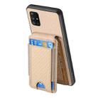 For Samsung Galaxy A71 5G Carbon Fiber Vertical Flip Wallet Stand Phone Case(Khaki) - 3