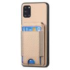For Samsung Galaxy A31 Carbon Fiber Vertical Flip Wallet Stand Phone Case(Khaki) - 2