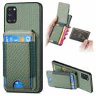 For Samsung Galaxy A31 Carbon Fiber Vertical Flip Wallet Stand Phone Case(Green) - 1