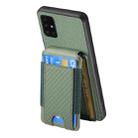 For Samsung Galaxy A51 4G Carbon Fiber Vertical Flip Wallet Stand Phone Case(Green) - 3