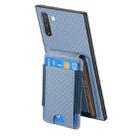 For Samsung Galaxy Note10 Carbon Fiber Vertical Flip Wallet Stand Phone Case(Blue) - 3
