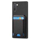 For Samsung Galaxy Note10 Carbon Fiber Vertical Flip Wallet Stand Phone Case(Black) - 2