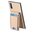 For Samsung Galaxy Note10 Carbon Fiber Vertical Flip Wallet Stand Phone Case(Khaki) - 3