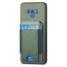 For Samsung Galaxy S10 Carbon Fiber Vertical Flip Wallet Stand Phone Case(Green) - 2