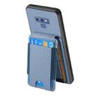 For Samsung Galaxy Note9 Carbon Fiber Vertical Flip Wallet Stand Phone Case(Blue) - 3