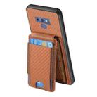 For Samsung Galaxy Note9 Carbon Fiber Vertical Flip Wallet Stand Phone Case(Brown) - 3