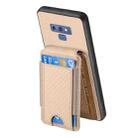For Samsung Galaxy Note9 Carbon Fiber Vertical Flip Wallet Stand Phone Case(Khaki) - 3