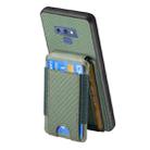 For Samsung Galaxy Note9 Carbon Fiber Vertical Flip Wallet Stand Phone Case(Green) - 3