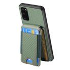 For Samsung Galaxy S9+ Carbon Fiber Vertical Flip Wallet Stand Phone Case(Green) - 3