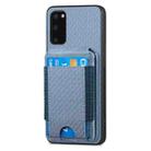 For Samsung Galaxy S9 Carbon Fiber Vertical Flip Wallet Stand Phone Case(Blue) - 2