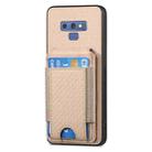 For Samsung Galaxy S8 Carbon Fiber Vertical Flip Wallet Stand Phone Case(Khaki) - 2