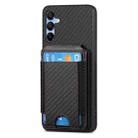 For Samsung Galaxy A23 Carbon Fiber Vertical Flip Wallet Stand Phone Case(Black) - 2
