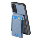 For Samsung Galaxy S20 FE Carbon Fiber Vertical Flip Wallet Stand Phone Case(Blue) - 3