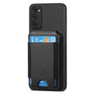 For Samsung Galaxy S20 FE Carbon Fiber Vertical Flip Wallet Stand Phone Case(Black) - 2