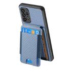 For Samsung Galaxy A72 5G Carbon Fiber Vertical Flip Wallet Stand Phone Case(Blue) - 3