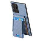 For Samsung Galaxy Note20 Ultra Carbon Fiber Vertical Flip Wallet Stand Phone Case(Blue) - 3