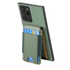 For Samsung Galaxy Note20 Ultra Carbon Fiber Vertical Flip Wallet Stand Phone Case(Green) - 3