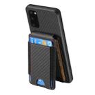 For Samsung Galaxy S20 Carbon Fiber Vertical Flip Wallet Stand Phone Case(Black) - 3