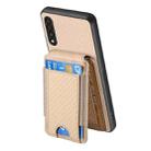 For Samsung Galaxy A50 / A50s / A30s Carbon Fiber Vertical Flip Wallet Stand Phone Case(Khaki) - 3