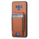 For Samsung Galaxy S8+ Carbon Fiber Vertical Flip Wallet Stand Phone Case(Brown) - 2