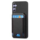For Samsung Galaxy S25 5G Carbon Fiber Vertical Flip Wallet Stand Phone Case(Black) - 2