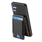 For Samsung Galaxy S25 5G Carbon Fiber Vertical Flip Wallet Stand Phone Case(Black) - 3