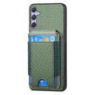 For Samsung Galaxy S25 5G Carbon Fiber Vertical Flip Wallet Stand Phone Case(Green) - 2