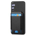For Samsung Galaxy S25+ 5G Carbon Fiber Vertical Flip Wallet Stand Phone Case(Black) - 2