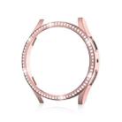 For Samsung Galaxy Watch 7 40mm Single Diamond Hollow PC Watch Protective Case(Pink) - 2