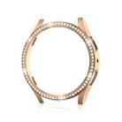 For Samsung Galaxy Watch 7 40mm Single Diamond Hollow PC Watch Protective Case(Rose Gold) - 2