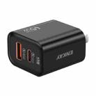 ENKAY FC-001 45W USB-A + USB-C / Type-C Dual Ports Quick Charger, US Plug(Black) - 1