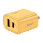 ENKAY FC-001 45W USB-A + USB-C / Type-C Dual Ports Quick Charger, US Plug(Yellow) - 1