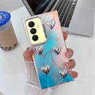For Samsung Galaxy A15 5G Electroplating 5-Heart Laser Texture TPU Phone Case(Feathers) - 1