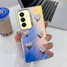 For Samsung Galaxy A15 5G Electroplating 5-Heart Laser Texture TPU Phone Case(Feather Yarn) - 1