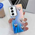 For Samsung Galaxy A55 5G Electroplating 5-Heart Laser Texture TPU Phone Case(CD Stripes) - 1