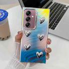 For Samsung Galaxy A14 5G Electroplating 5-Heart Laser Texture TPU Phone Case(Running Water) - 1