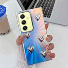 For Samsung Galaxy A34 5G Electroplating 5-Heart Laser Texture TPU Phone Case(CD Stripes) - 1