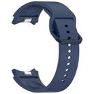 For Samsung Galaxy Watch 7 40 / 44mm Solid Color Colorful Buckle Quick Release Silicone Watch Band(Midnight Blue) - 3