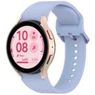 For Samsung Galaxy Watch 7 40 / 44mm Solid Color Colorful Buckle Quick Release Silicone Watch Band(Light Blue) - 1