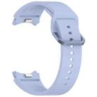 For Samsung Galaxy Watch 7 40 / 44mm Solid Color Colorful Buckle Quick Release Silicone Watch Band(Light Blue) - 3