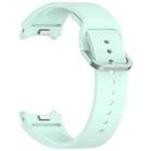 For Samsung Galaxy Watch 7 40 / 44mm Solid Color Colorful Buckle Quick Release Silicone Watch Band(Light Green) - 3