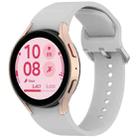 For Samsung Galaxy Watch 7 40 / 44mm Solid Color Colorful Buckle Quick Release Silicone Watch Band(Light Gray) - 1