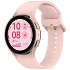 For Samsung Galaxy Watch 7 40 / 44mm Solid Color Colorful Buckle Quick Release Silicone Watch Band(Pink) - 1