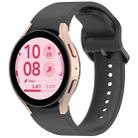 For Samsung Galaxy Watch 7 Solid Color Colorful Buckle Quick Release Silicone Watch Band(Dark Gray) - 1